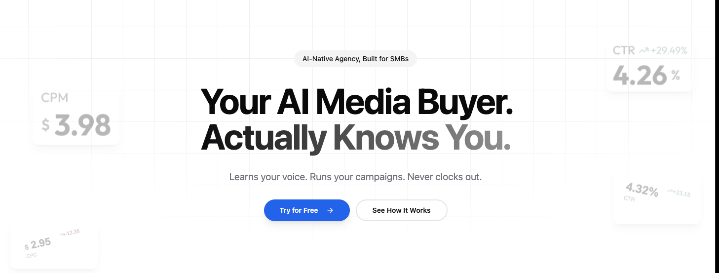 Your AI media buyer that actually knows you