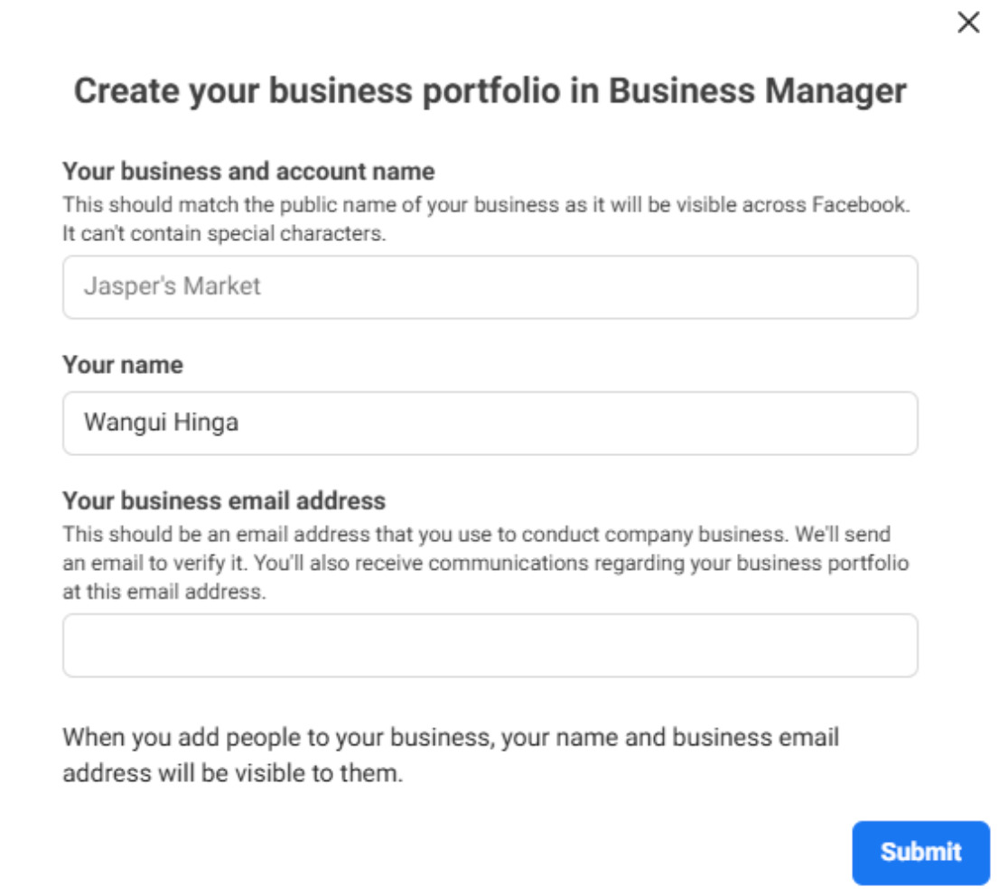 create business portfolio