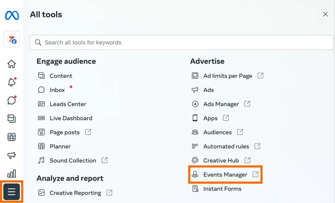 find "Event Manager"