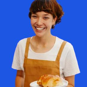 Local business owner with fresh pastries